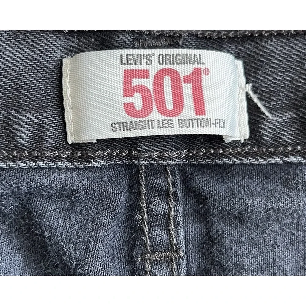 Levi's‎ 501 Original Fit Jeans Button Fly Iconic Straight Leg Black Men's 40x34